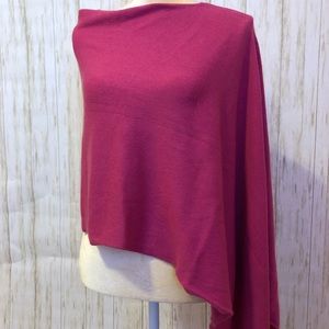 Fuschia sweater poncho/cape